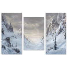 Модульная картина на холсте "Горный пейзаж" 120x81 см Modulka.Ru