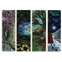 Модульная картина на холсте "Времена года" 150x115 см Modulka.Ru
