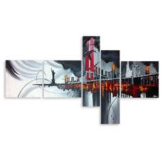 Модульная картина на холсте "Нью-Йорк" 150x115 см Modulka.Ru