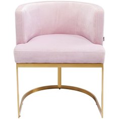 KARE Design Стул мягкий с подлокотниками Rumba, коллекция "Румба" 61*73*59, Полиэстер, ДСП, Эвкалипт, Нержавеющая сталь, Розовый