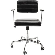 KARE Design Стул офисный Dottore, коллекция "Дотторе" 44*78*50, Алюминий, Сталь, Искусственная кожа, Полиуретан, Черный