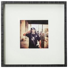 KARE Design Картина Cuba Guerilla, коллекция "Кубинский Партизан" 40*40*5, Бумага, Картон, Стекло, Сосна, МДФ, Мультиколор