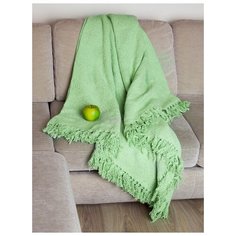 "Покрывало-плед ""ЛАЙМ"" зелёный 100% хлопок" Корона