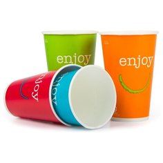 Стакан бумажный HUHTAMAKI для холодных напитков ENJOY 500 мл 50 шт
