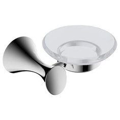 Мыльница подвесная, матовое стекло LINISI мод. LIRA, настенный, арт. 83385-A хром.