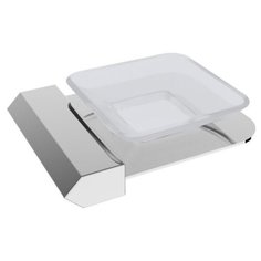 Мыльница подвесная, матовое стекло LINISI мод. LINEA, настенный, арт. 87785 хром.