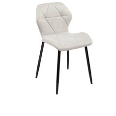 Стул Алвест 407 экокожа 201 белая, опора К3 прямая, черный глянец