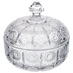 Конфетница с крышкой Lefard muza crystal 250 мл 11,5*11,5 см h = 13 см (355-167)