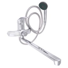 Смеситель СоюзКран для ванны с длинным изливом SK1033, керамический дивертор, с душевым набором, 40мм