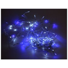 Светодиодная гирлянда НИТЬ ОБЪЕМНАЯ, 120 белых/синих LED ламп, 9м, прозрачный PVC провод, контроллер, уличная, Kaemingk