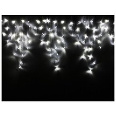 Светодиодная гирлянда БАХРОМА ICICLE RUBI, 208 холодных белых LED-огней, 4х0.8+1.5 м, коннектор, белый провод резина+PVC Snowhouse