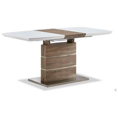 Стол раскладной Arioso Glass (120), белый/дуб
