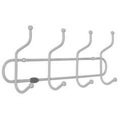 ВЕШАЛКА НАСТЕННАЯ "ДРУЖБА 4" (4 КРЮЧКА) 365*150*60 ММ СЕРЫЙ (1/10) ВН 319С ЗМИ