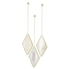 Набор из 3 подвесных зеркал Dima матовая латунь Umbra