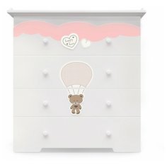 Детский комод Nuovita Stanzione Cute Bear (Bianco/Белый)
