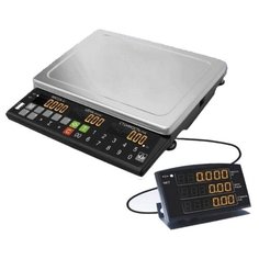 Весы торговые МАССА-К МК-32.2-Т21 (0,1-32 кг), дискретность 10 г, платформа 340x245 мм, переносной дисплей
