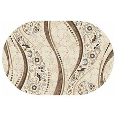 КОВЕР ХИТ-СЕТ "VALENCIA DELUXE" ОВАЛЬНЫЙ 0,8*1,5 М D312 CREAM-BROWN "МЕРИНОС" Merinos