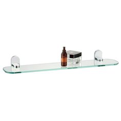 Полка, прозрачное стекло, латунь, Mirro Plus, IDDIS, MRPSBG0i44