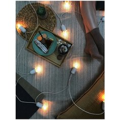 "Ретро гирлянда LVMPV "Шарль", с диммером, белая, 3 метра, 6 ламп"