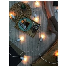 "Ретро гирлянда LVMPV "Шарль", белая, 12 метров, 24 лампы"