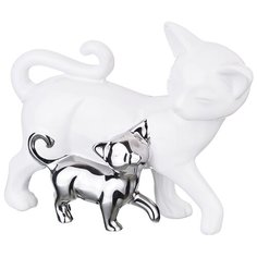 Статуэтка кошечки серебряная коллекция 20х8 см Lefard (699-156)
