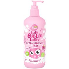 7DAYS Гель+шампунь+пена 3-в-1 ДЛЯ НАСТОЯЩИХ ПОЧЕМУЧЕК с Малиной BATH BUBBLE PARTY KIDS, 400 мл