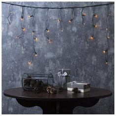 Гирлянда Luazon Lighting "Бахрома", 1,8*0,5 м, LED-48-220V, 8 режимов, нить темная, свечение желтое (3556841)