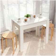 Стол обеденный кухонный Нераскладной Ультра Белый, 89х53х75 см Letta