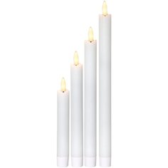 Свечи светодиодные FLAMME, 4 шт., с таймером, от 16 до 28 см, цвет - белый, 063-31 Star Trading