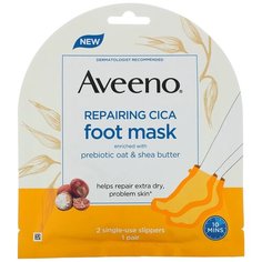 Aveeno, Восстанавливающая маска для ног Cica, 2 одноразовых носочка