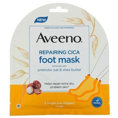 Aveeno, Восстанавливающая маска для ног Cica, 2 одноразовых носочка