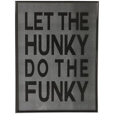 KARE Design Постер в рамке Let The Hunky, коллекция "Свободу рабочим" 34*47*2, Бумага, Стекло, Полистирол, Сталь, Черный, Серый