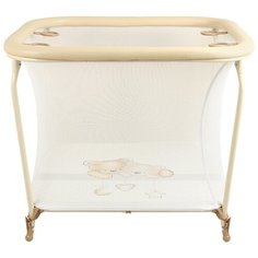 Манеж детский Globex Квадрат коллекция Мишки, бежевый