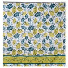 Штора для ванной Листья 180х180 Аквалиния SC7161A