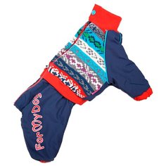 FOR MY DOGS комбинезон для собак Орнамент синий для мальчиков FW236-2014 M (8)