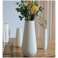 Ваза для цветов Sophia L, 30x15x6, экобетон, слоновая кость Musko