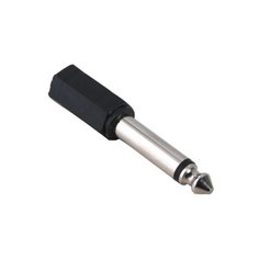 Адаптер аудио Hama Jack 6.3 (m)/Jack 3.5 (f) черный (00122387)