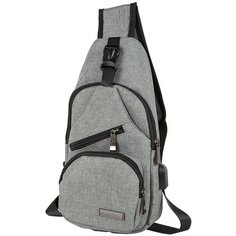 Однолямочный рюкзак П0140 серый Polar