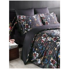 Постельное белье Karna сатин печатный "MARIDA" Eвро