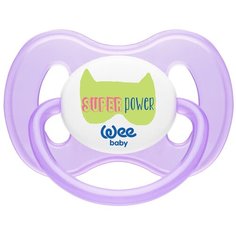 WeeBaby ортодонт. соска-пустышка BUTTERFLY, с рождения, фиолетовая