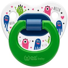 WeeBaby ортодонт. Соска-Пустышка с рисунком, с рождения, зеленая