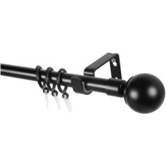 Карниз металлический LM DECOR Лайт Сфера Ø19мм, 2,0м, ЧЕРНЫЙ МАТОВЫЙ