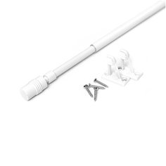 Карниз Кафе LM DECOR KF102 40-60см Цилиндр, БЕЛЫЙ ГЛЯНЕЦ