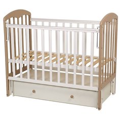 Кроватка детская Polini kids Simple 328, белый-макиато