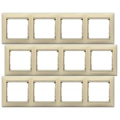 Рамка 4поста Legrand Valena, слоновая кость (набор из 3 штук)