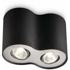 Светильник потолочный Philips Pillar Н120мм 2x35Вт 270Лм GU10 IP20 230В Черный Металл Поворотн. 56332/30/16