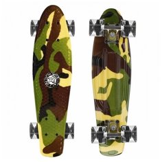 Скейт Cruiser Board "Street Hit" Graphics Камуфляж со светящимися колесами
