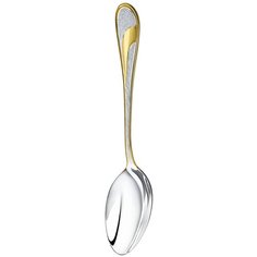 "Ложка столовая Кольчугинский мельхиор ""Метелица"" с позолотой, 6 шт"