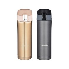 Термос- кружка SATOSHI SL-047 841-783 с крышкой на защелке, 450мл, 2 цвета, нержавеющая сталь