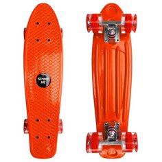 Скейт Cruiser Board Street Hit Оранжевый со светящимися колесами